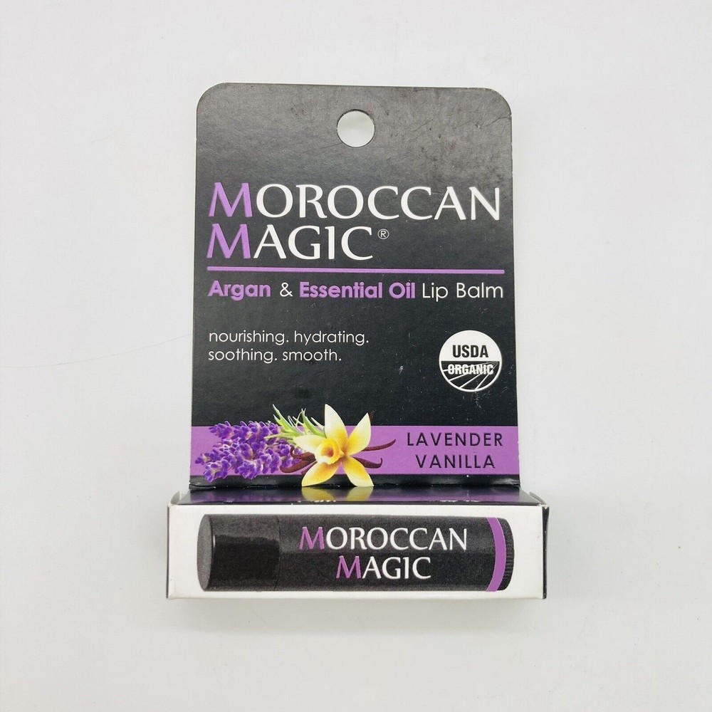Moroccan Magic Organic Lip Balm Lavender Vanilla For Silky Smooth Lips